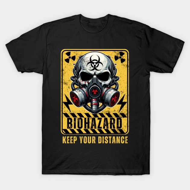 Biohazard Keep Your Distance T-Shirt by InfiniteZone